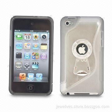 Hard Case for Apple's iPod Touch 4, Made of TPU and PC Materials, Stylish Back Cover Design